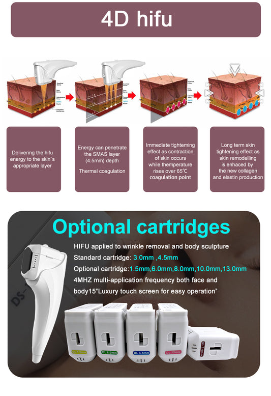 XSD-MF Beauty Machine 5 IN 1 (Liposonic+ 4D HIFU+Radar Carving+Privacy+Detection)