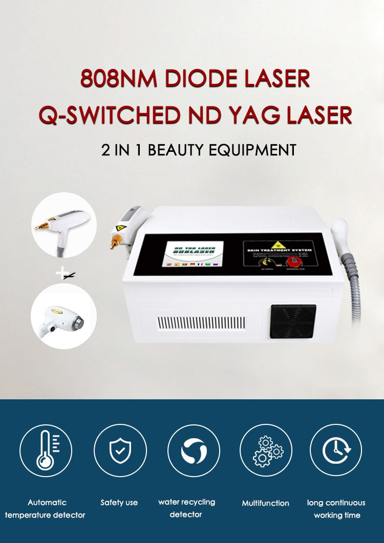 XSD-F03 808NM DIODE LASER & Q-SWITCHED ND YAG LASER 2 IN 1 BEAUTY EQUIPMENT